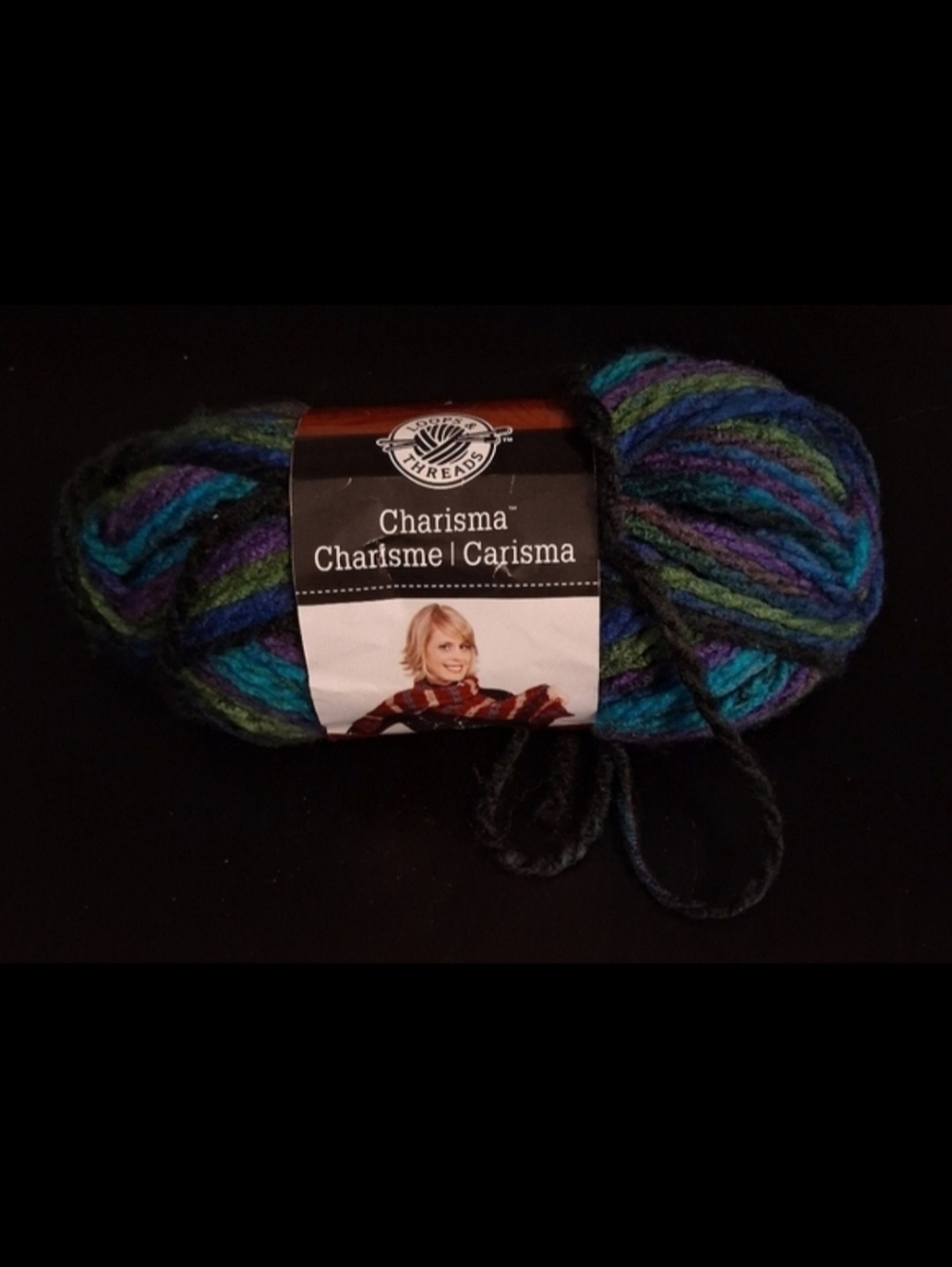 NWT Loops & Threads Charisma Aurora Borealis Purple/Blue Acrylic Knit Yarn